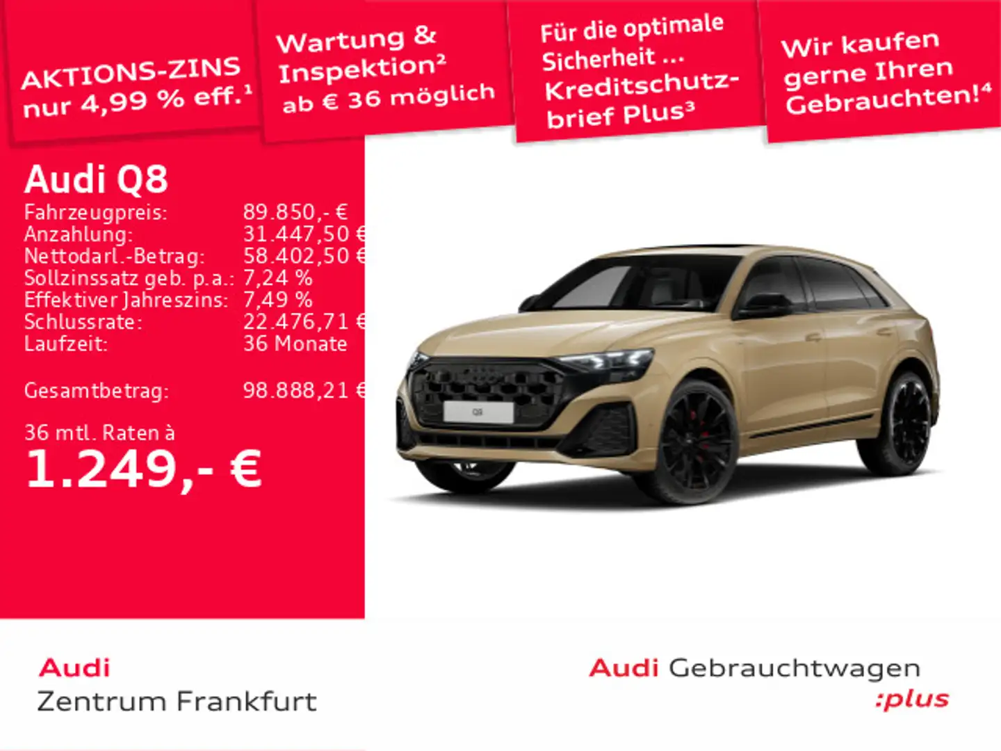 Audi Q8 50 TDI quattro tiptronic Laser Massage Luft A Gold - 1
