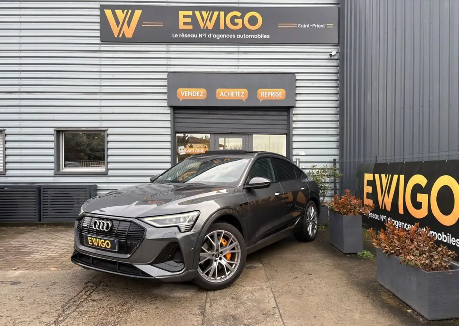 Audi e-tron sportback 50 quattro 313ch s-line cuir étendu toit ouvrant Gris - 2