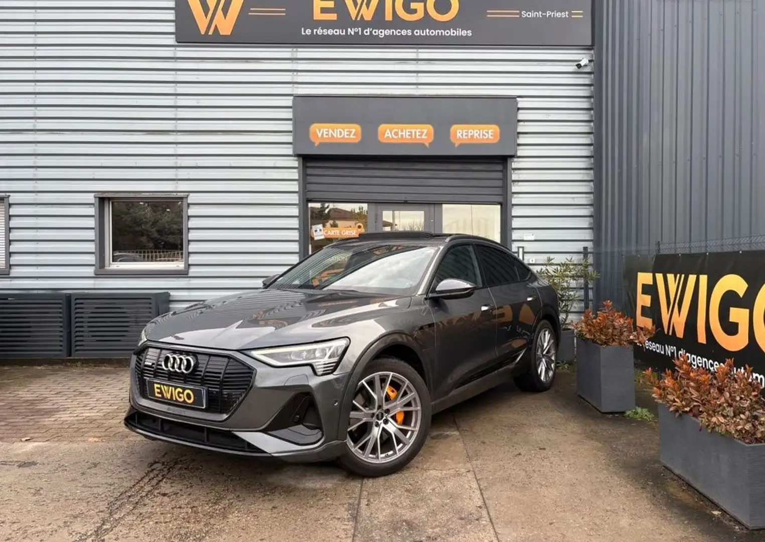 Audi e-tron sportback 50 quattro 313ch s-line cuir étendu toit ouvrant Gris - 1