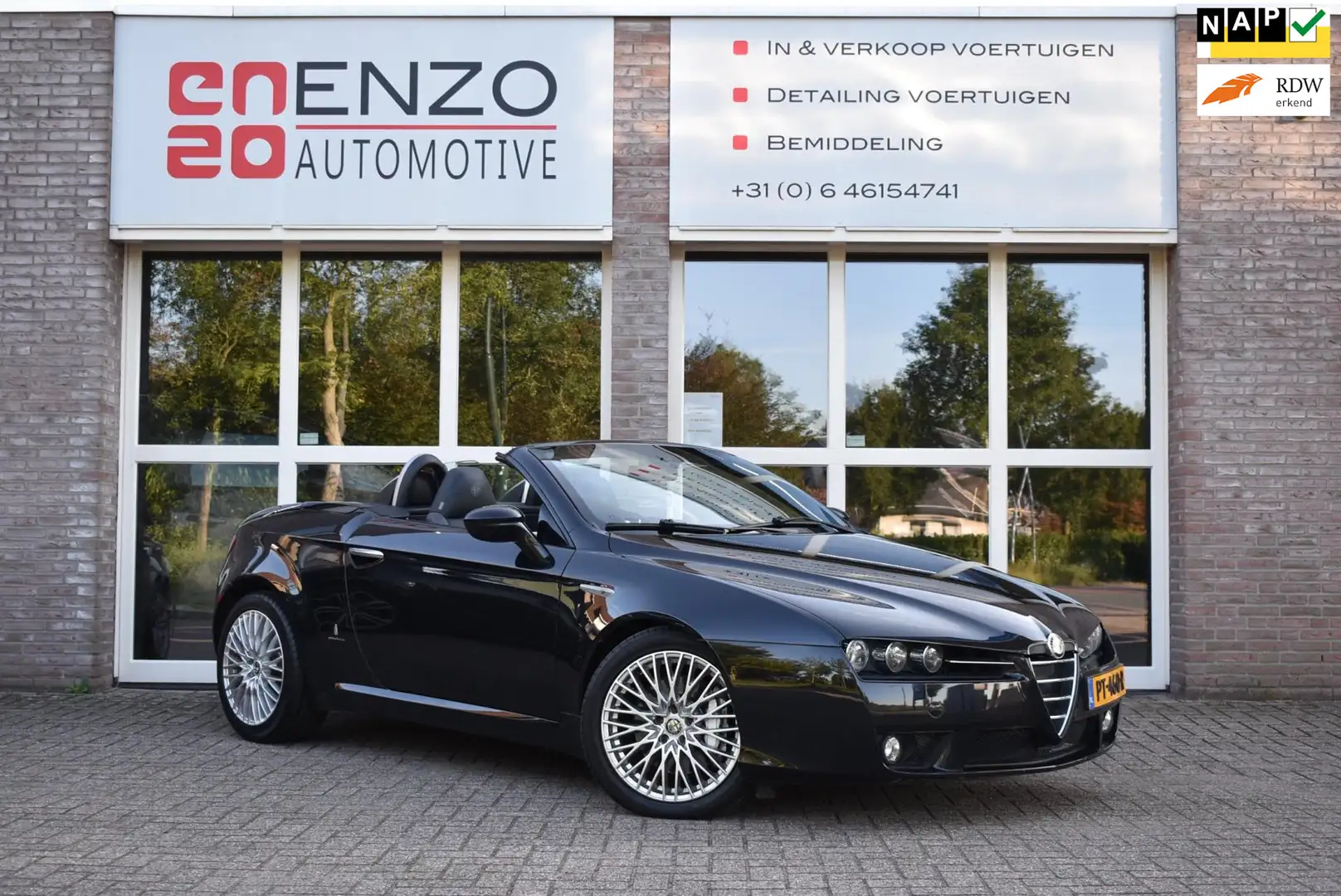 Alfa Romeo Spider 3.2 JTS Q4 Exclusive Cruise Top staat 260PK Cabrio Nero - 1