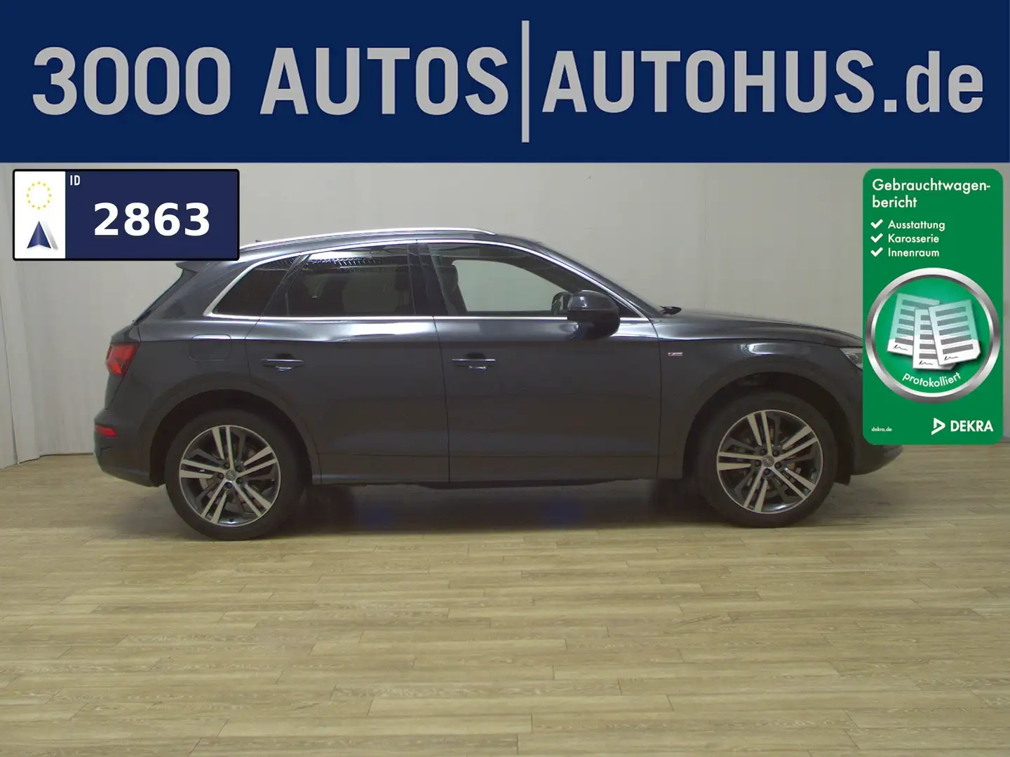 Audi Q5 45 TDI Qu. 2x S-Line Navi+ vc Matrix AHK RFK Grigio - 1