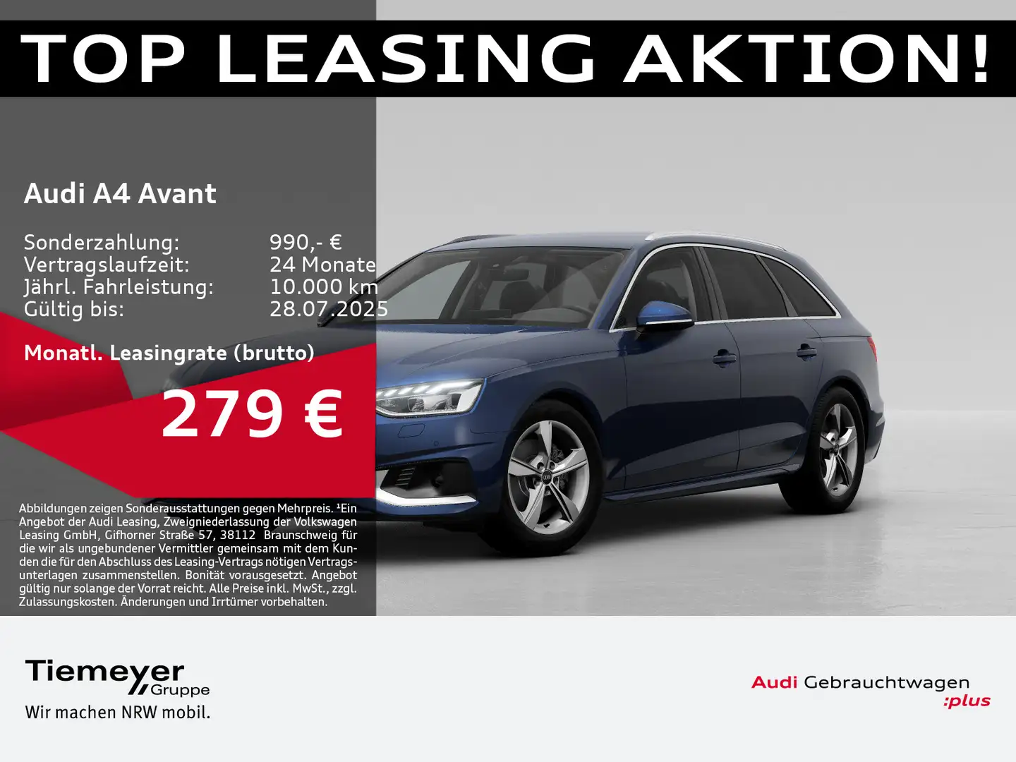 Audi A4 35 TDI ADVANCED ST.HEIZ LEDER LED HuD Blau - 1