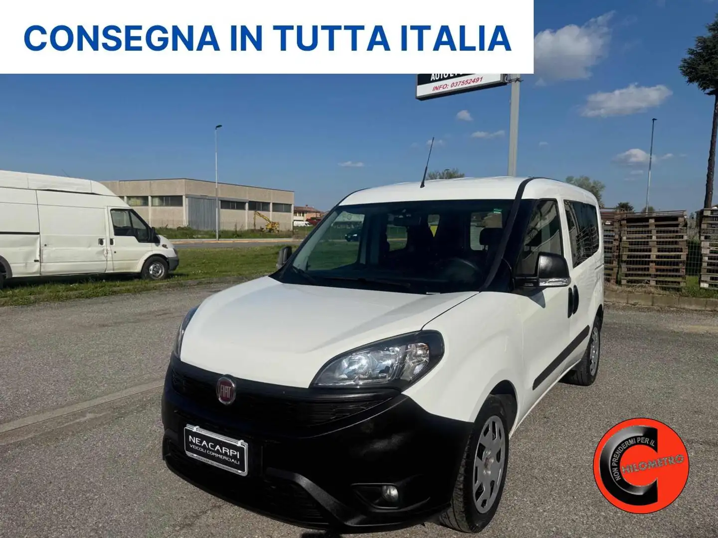 Fiat Doblo 1.3 MJT PC TN COMBI N1 E6D 5 POSTI AUTOCARRO+IVA- Blanco - 1