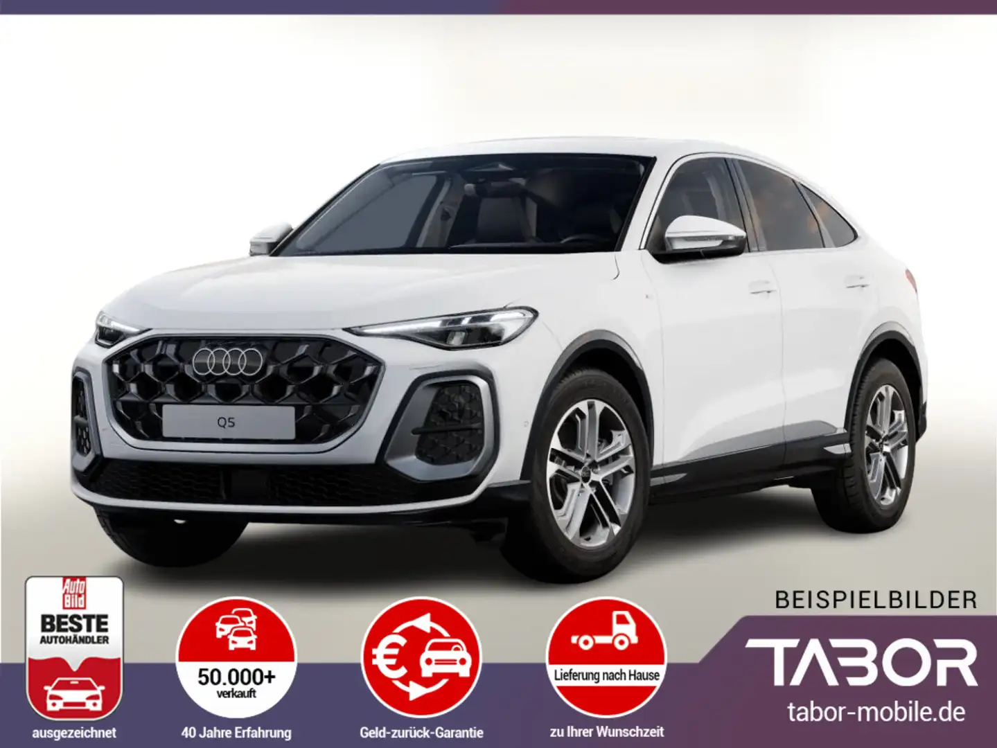 Audi Q5 Sportb TDI S line NeuMod Tech SportS Pano Nav Blanc - 1