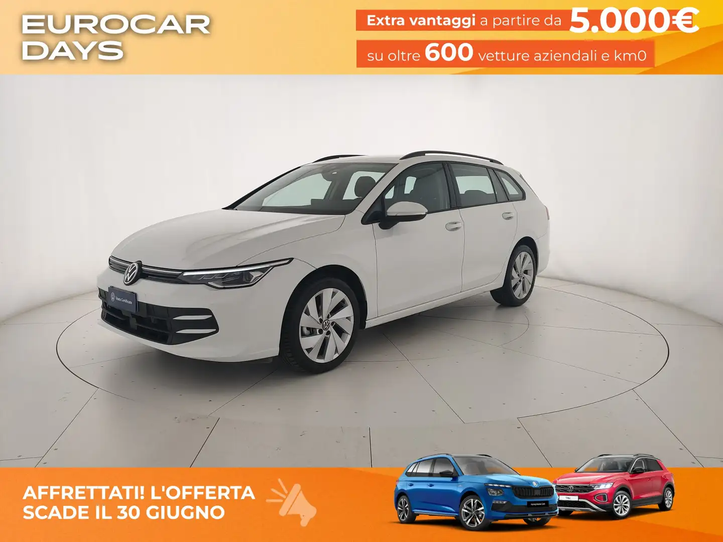 Volkswagen Golf Variant Variant 1.5 eTSI Life 115 CV DSG Bianco - 1