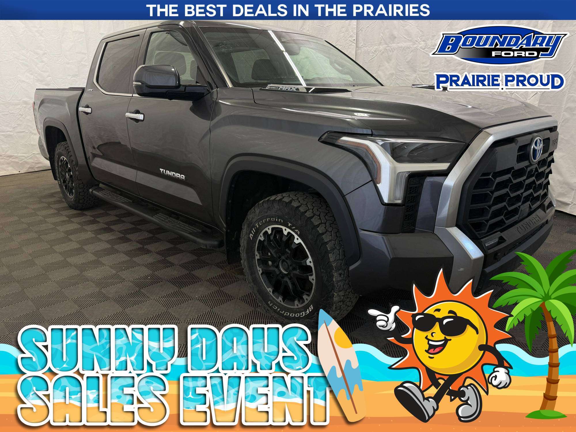 Gray 2023 Toyota Tundra Hybrid Pickup Truck Four-Wheel Drive Automatic