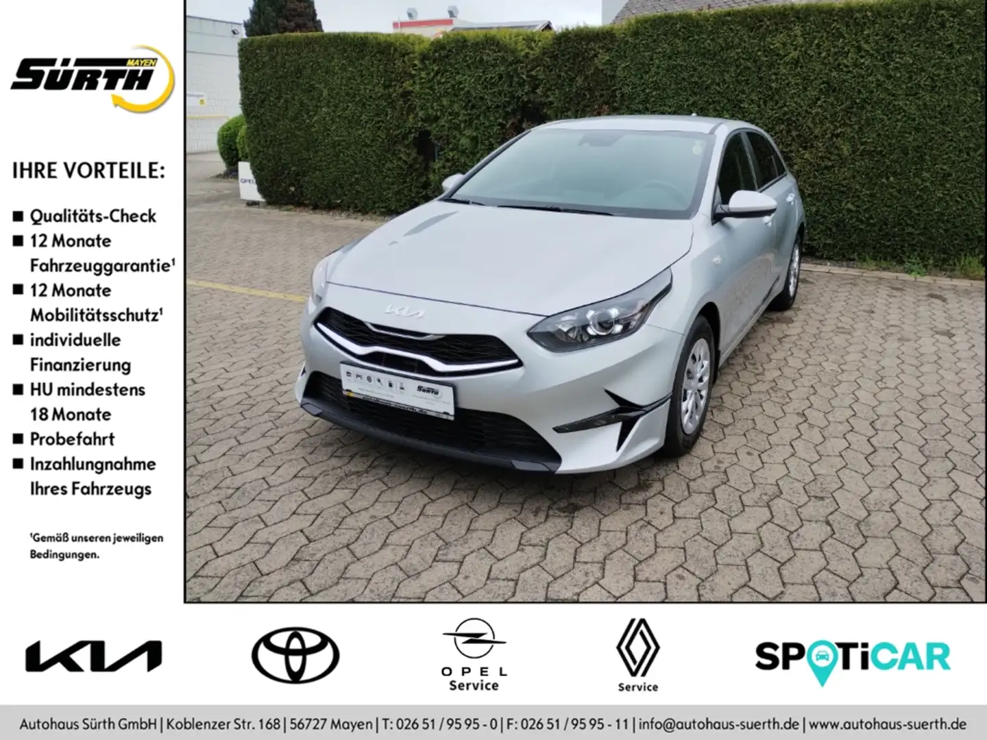 Kia Ceed / cee'd Vision 1.5 T-GDI 7-Gang DCT SHZ LHZ Zilver - 1