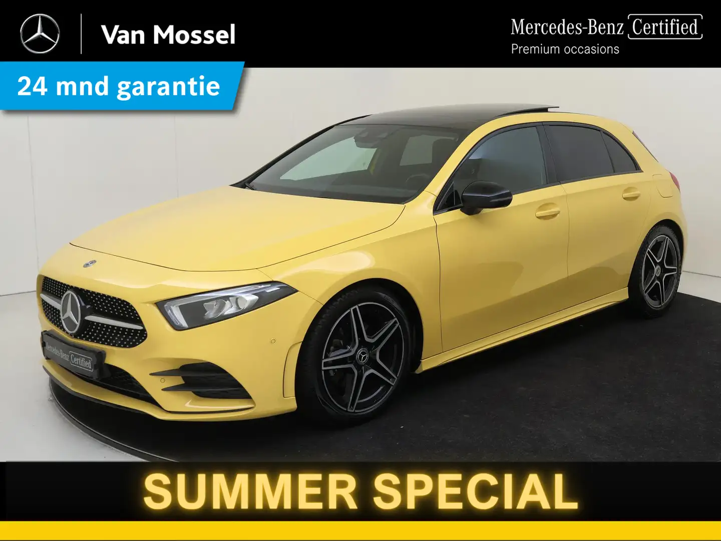 Mercedes-Benz A 180 Business Solution AMG / Panoramadak/ Night/ Wegkla Geel - 1