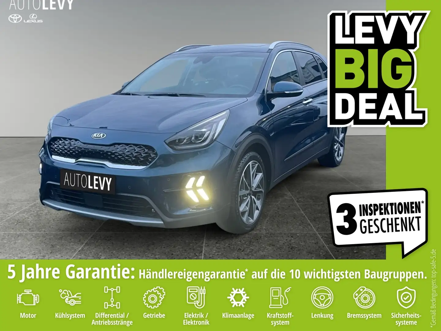 Kia Niro 1.6 Spririt +Allwetter+SHZ+Sitzkühlung+ Kék - 1