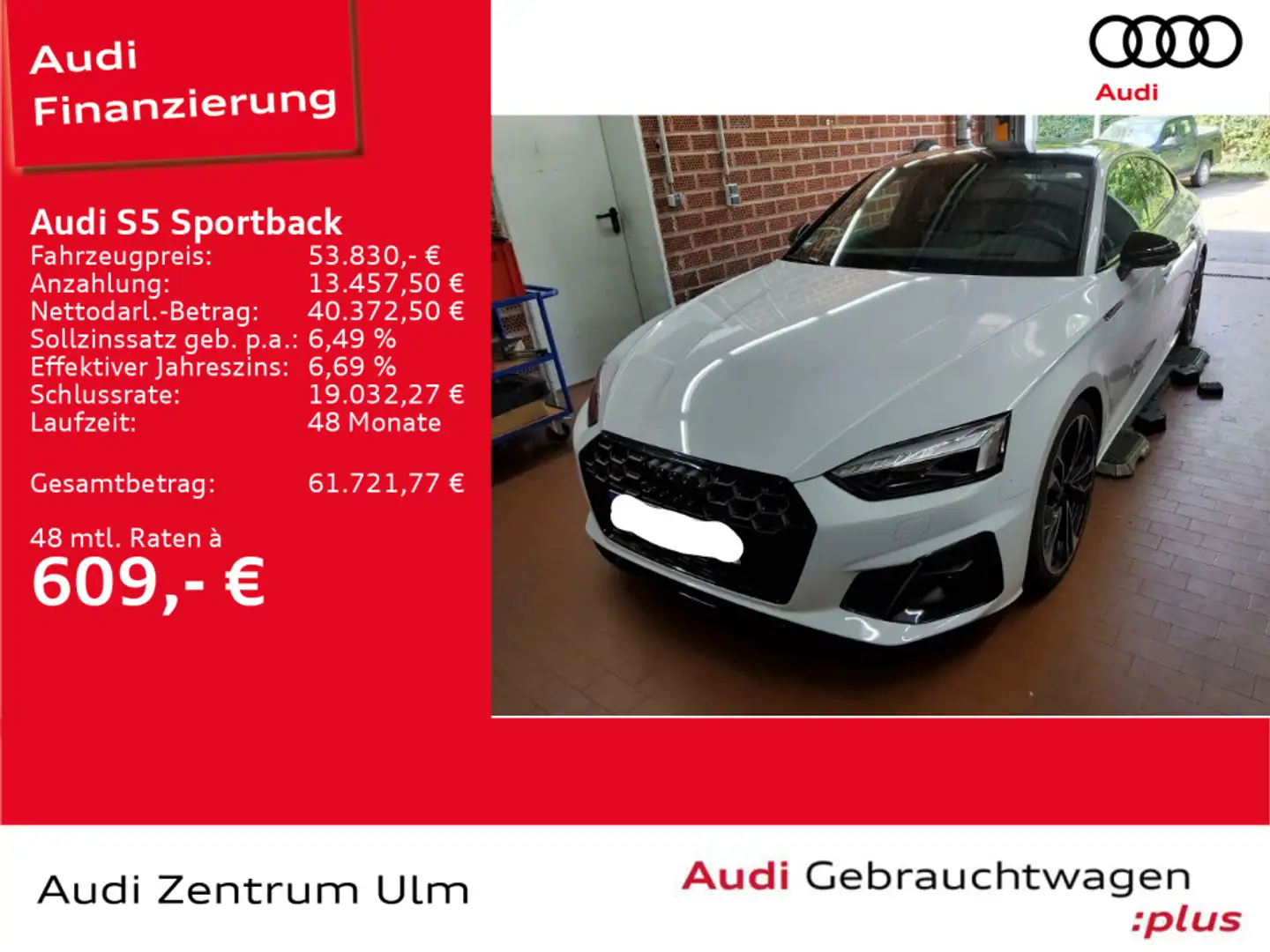 Audi S5 TDI PANO LASER HuD B&O 360°KAM VIRT Weiß - 1