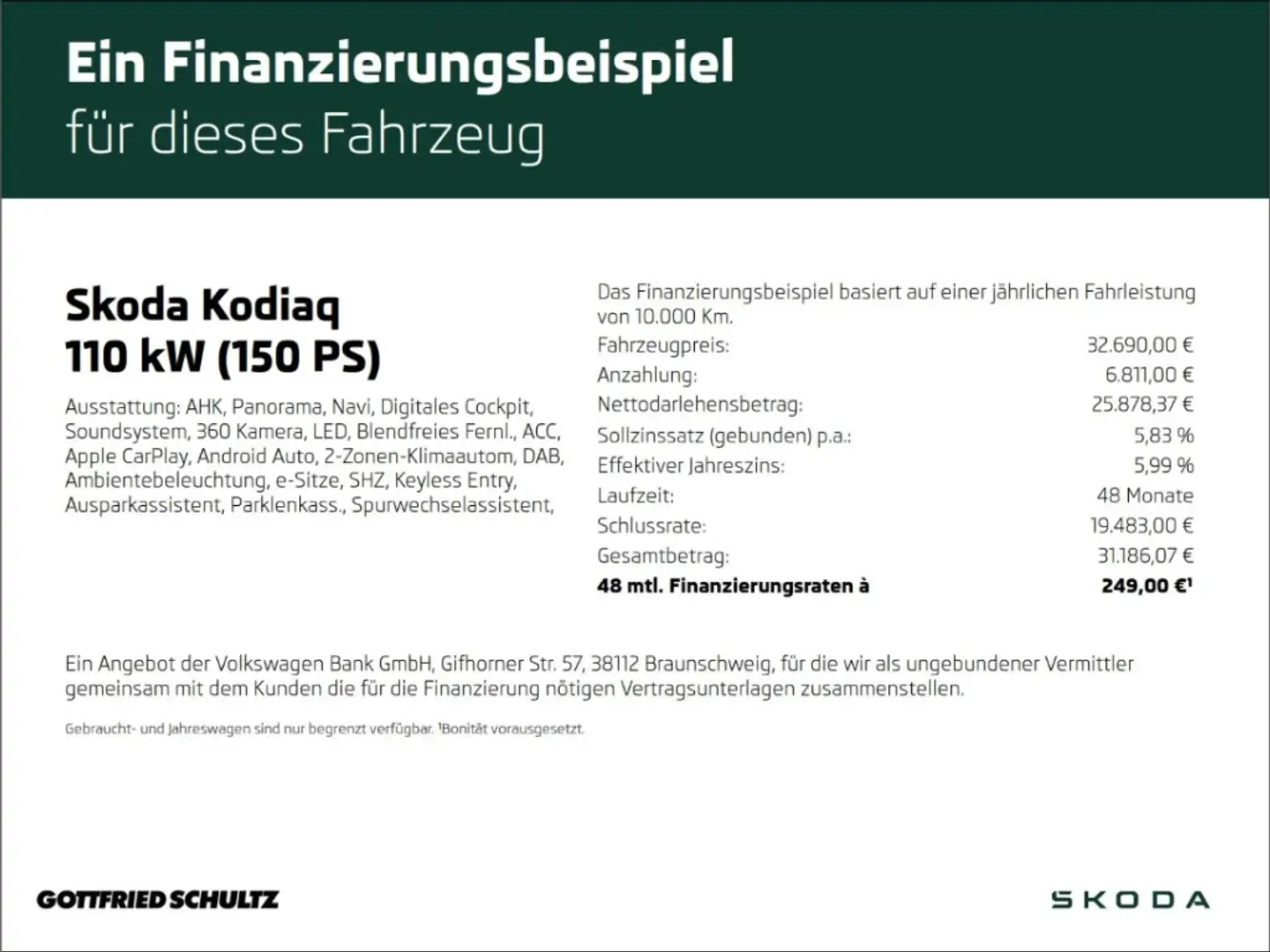 Skoda Kodiaq 2.0 TDI L&K DSG AHK PANO NAVI ACC KAM LED SHZ PDC Blanc - 2