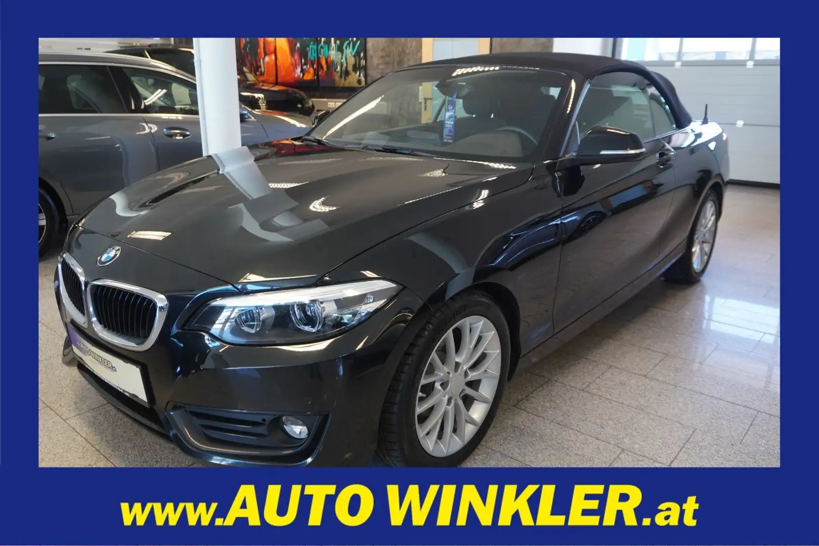 BMW 218 d Cabrio Sportsitze/Tempomat Schwarz - 1
