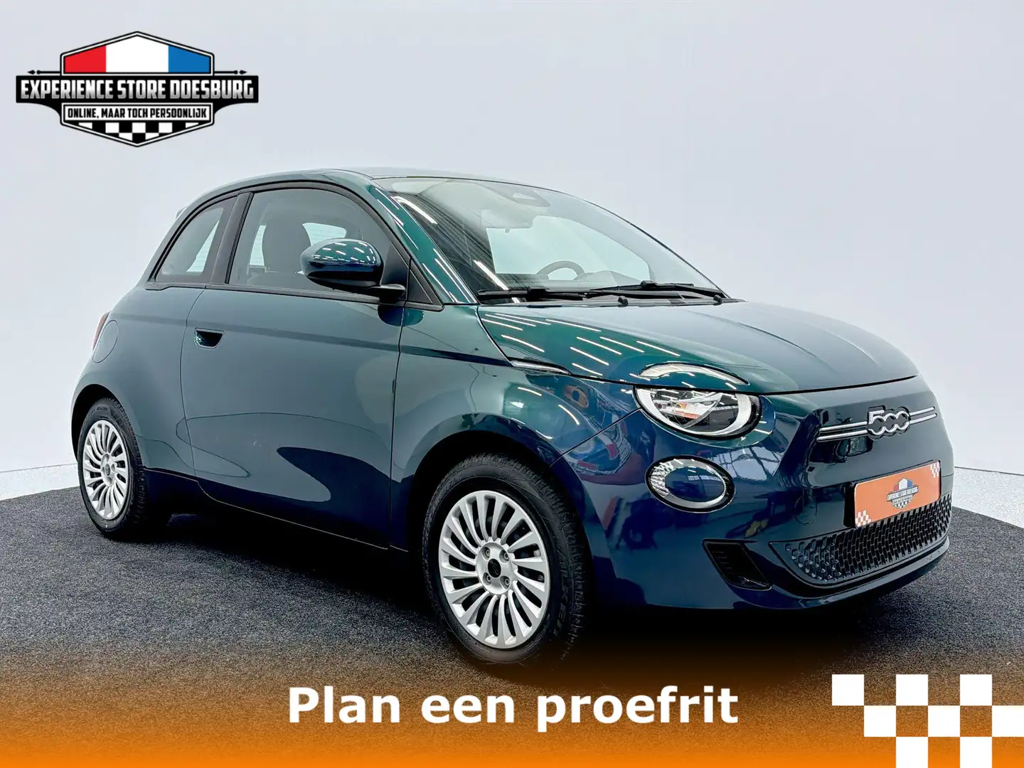 Fiat 500e Icon 42 kWh Elektrisch met klasse! Groen - 1