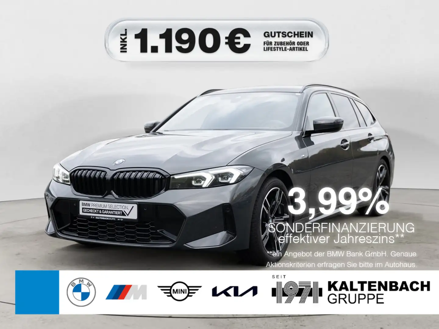 BMW 318 i Touring M-Sport AHK LED NAVI KLIMA Grau - 1