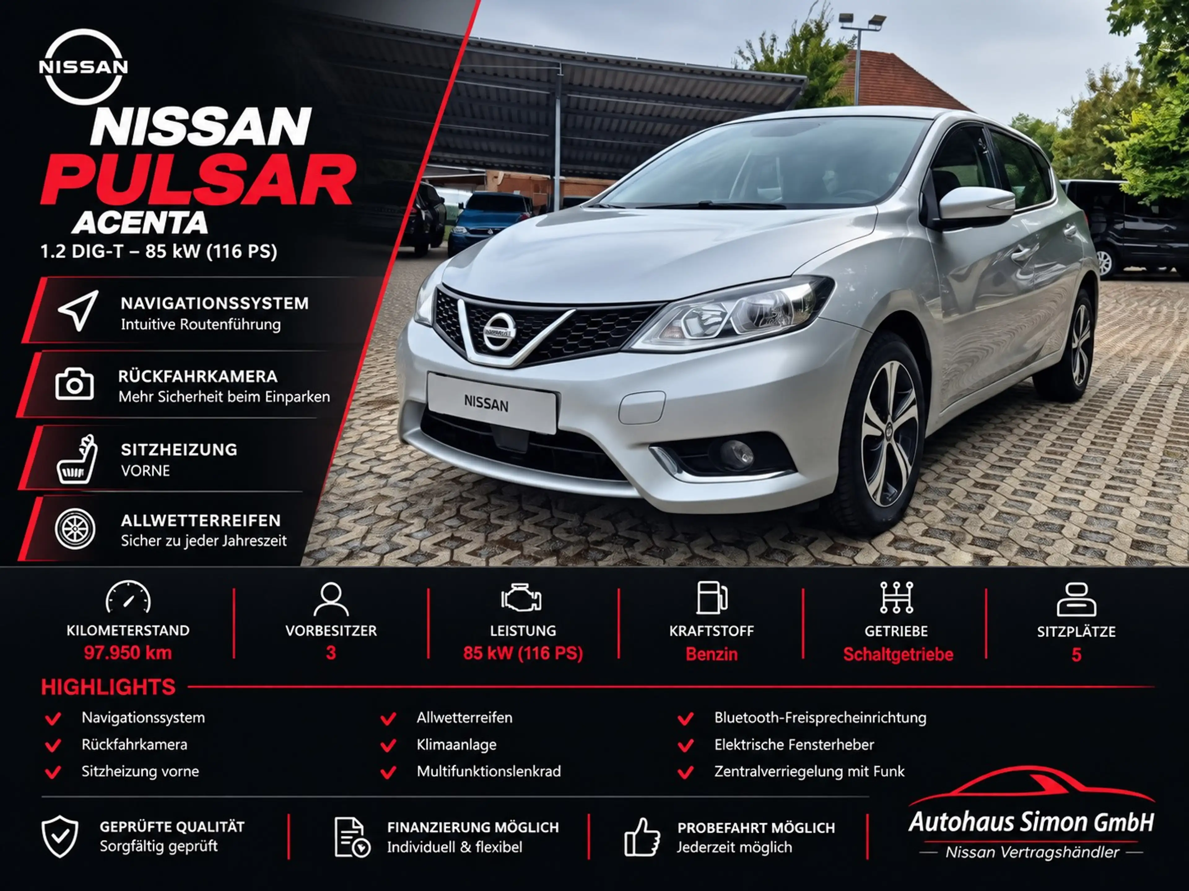 Nissan Pulsar Acenta*NAVI*RFK*NEUE ALLWETTERREIFEN*