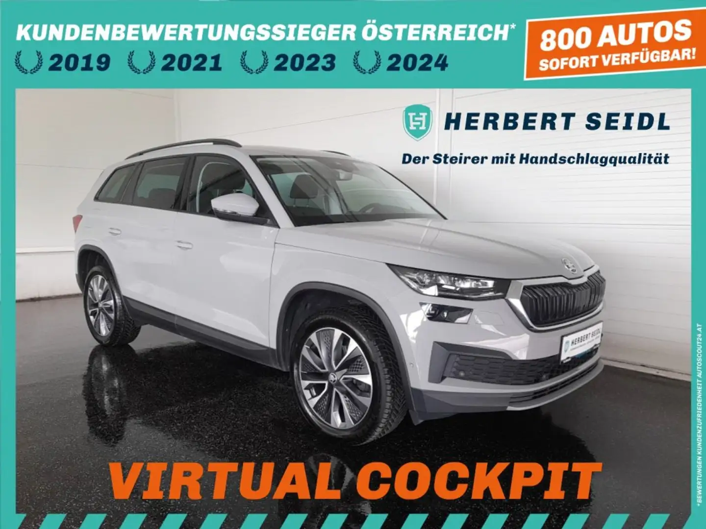 Skoda Kodiaq TOUR 2,0 TDI DSG *MATRIX-LED / 19 ZOLL / VIRTUELL / NAVI / AHV & KAMERA / ACC / E-KLAPPE / KEYLESS* Grau - 1