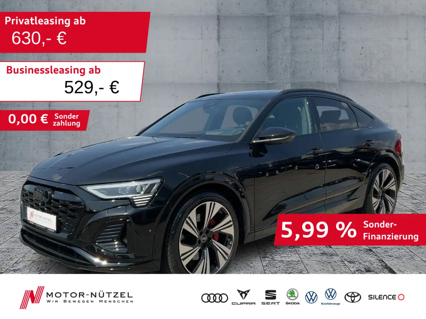 Audi Q8 e-tron 55 QU S-LINE MATRIX+HuD+B&O Schwarz - 1