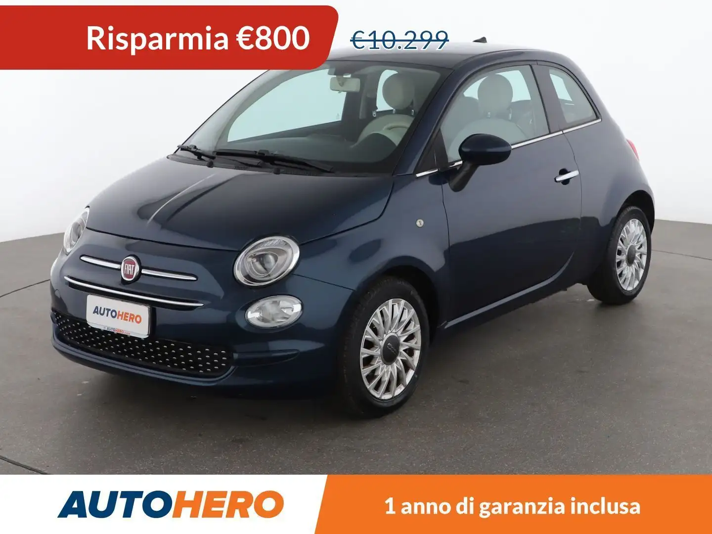 Fiat 500 1.2 Lounge Albastru - 1