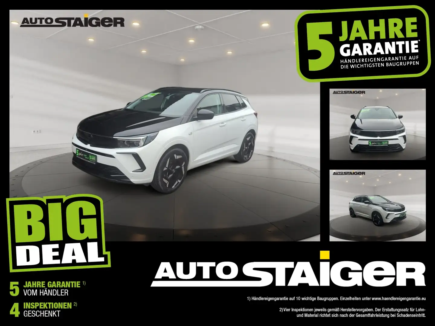 Opel Grandland 1.6 Turbo Allrad*Automatik*Wi-Räder* Weiß - 1