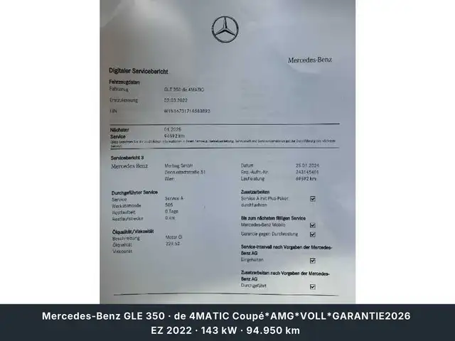 Mercedes-Benz GLE 350 de 4MATIC Coupé*AMG*VOLL*GARANTIE2026 Ansicht 40