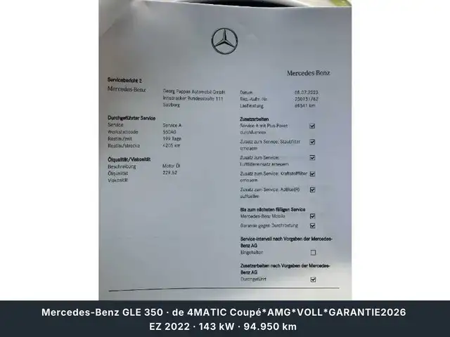 Mercedes-Benz GLE 350 de 4MATIC Coupé*AMG*VOLL*GARANTIE2026 Ansicht 38