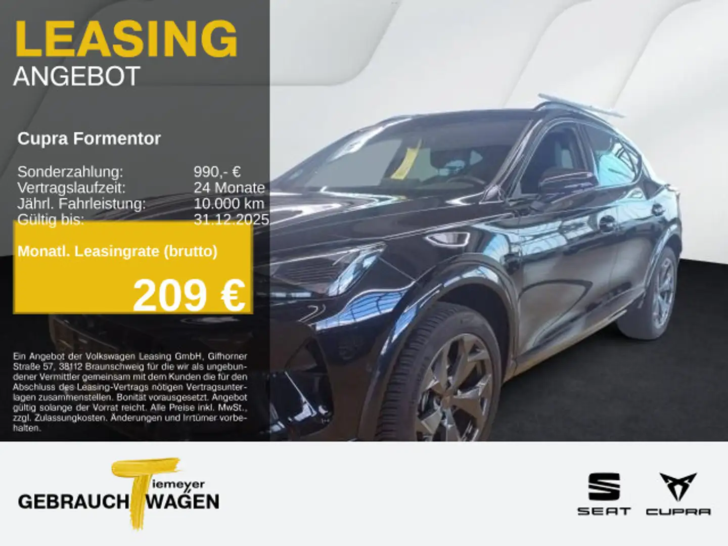 CUPRA Formentor 2.0 TDI DSG SENNHEISER SUPERSPORT 360° Schwarz - 1