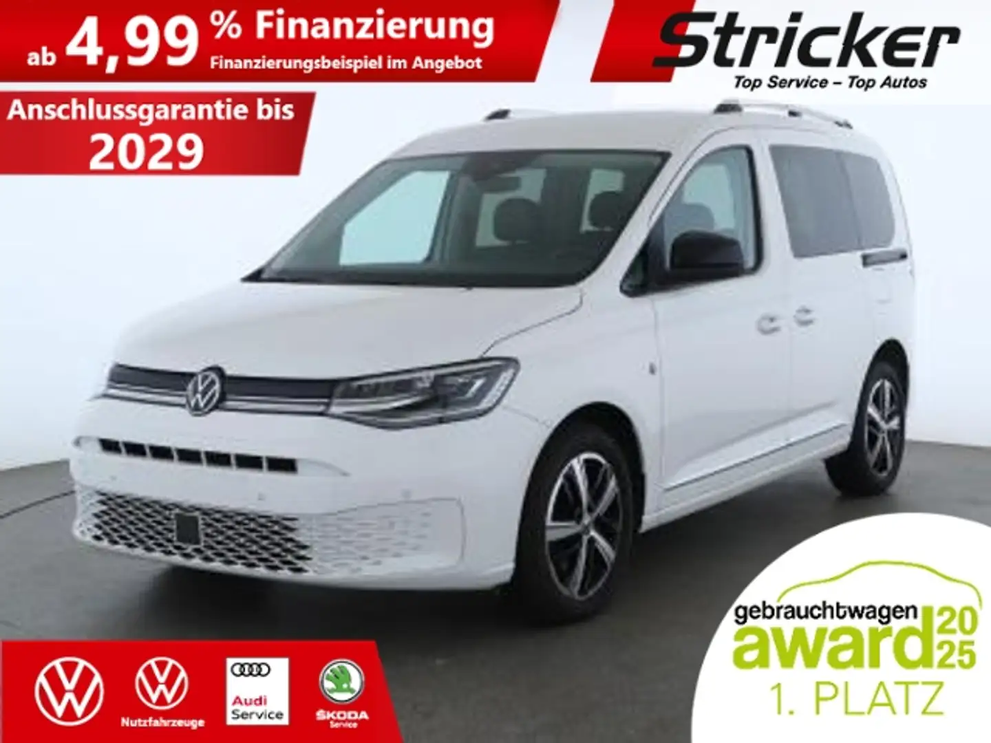 Volkswagen Caddy Style 2.0 TDI DSG 299,-ohne Anzahlung Navi LED Er Weiß - 2