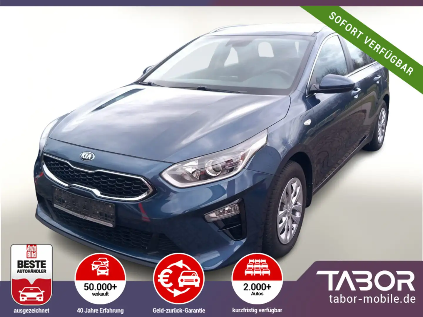 Kia Ceed / cee'd SW 1.4 TGDI 140 Kam PDC Klimaaut. LaneA 16Z Bleu - 1