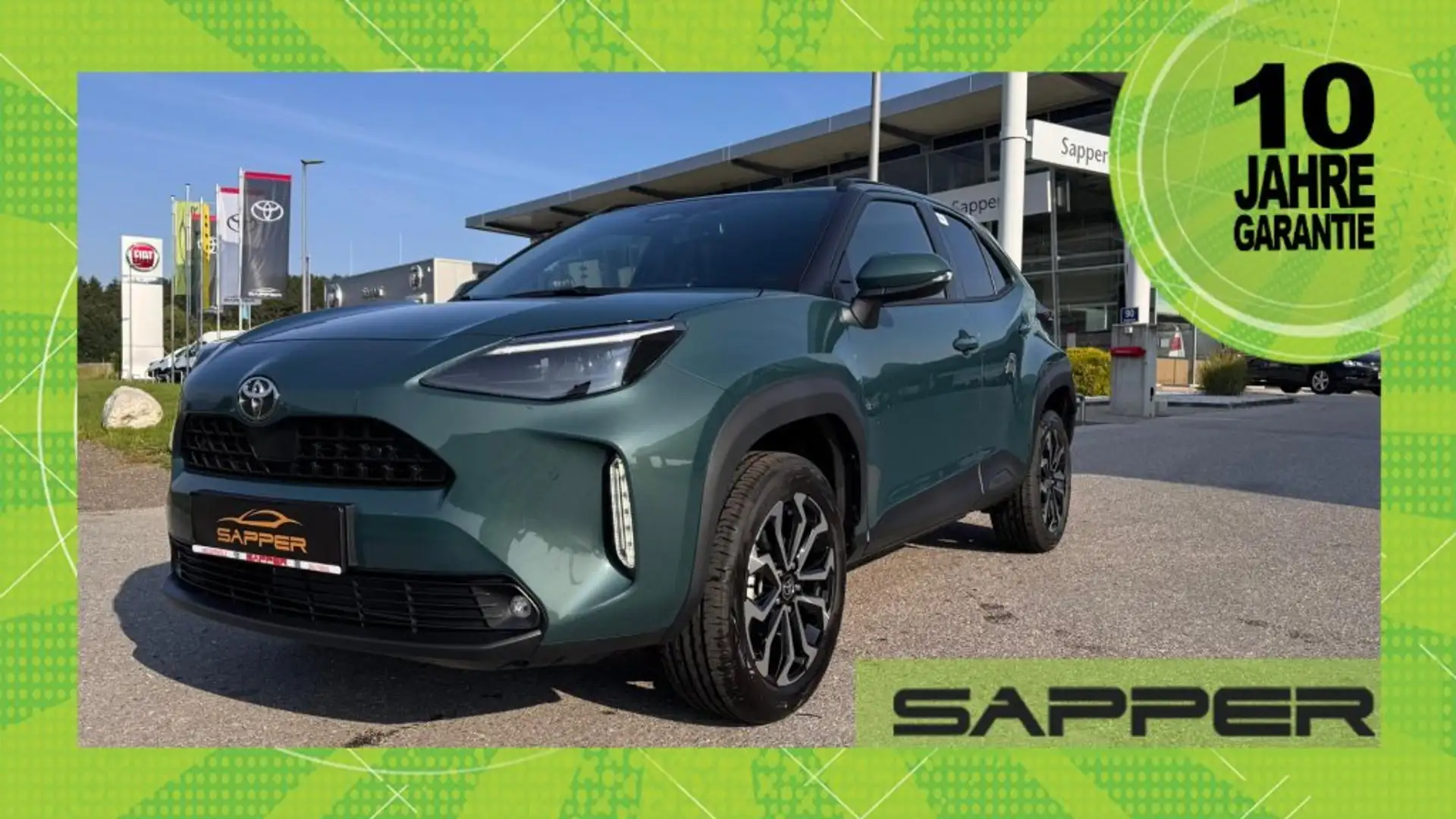 Toyota Yaris Cross 1,5 VVT-i Hybrid Active Drive Aut. Grün - 1