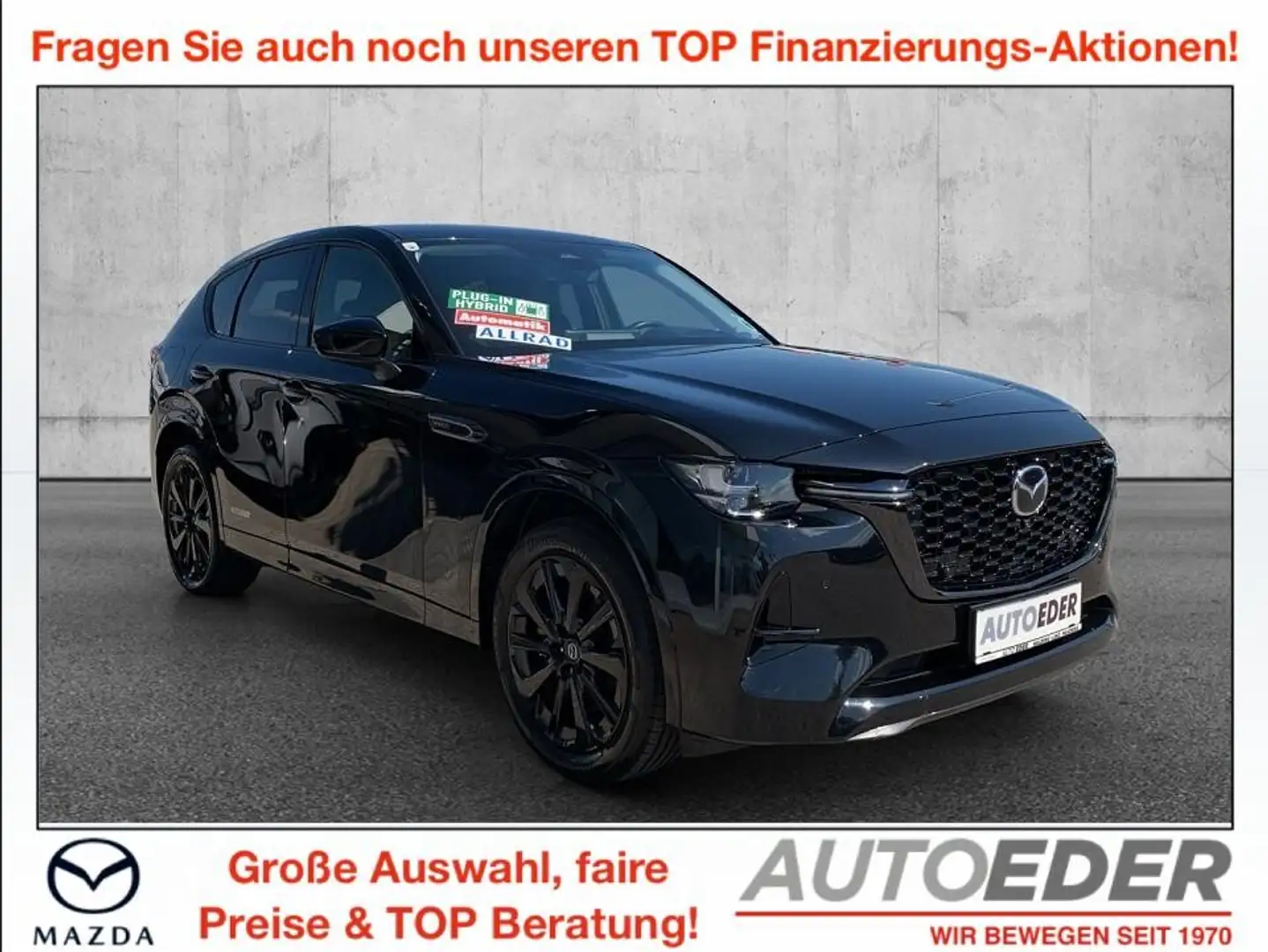Mazda CX-60 2.5L e-SKYACTIV PHEV AWD HOMURA CON/DRI Aut. Schwarz - 1