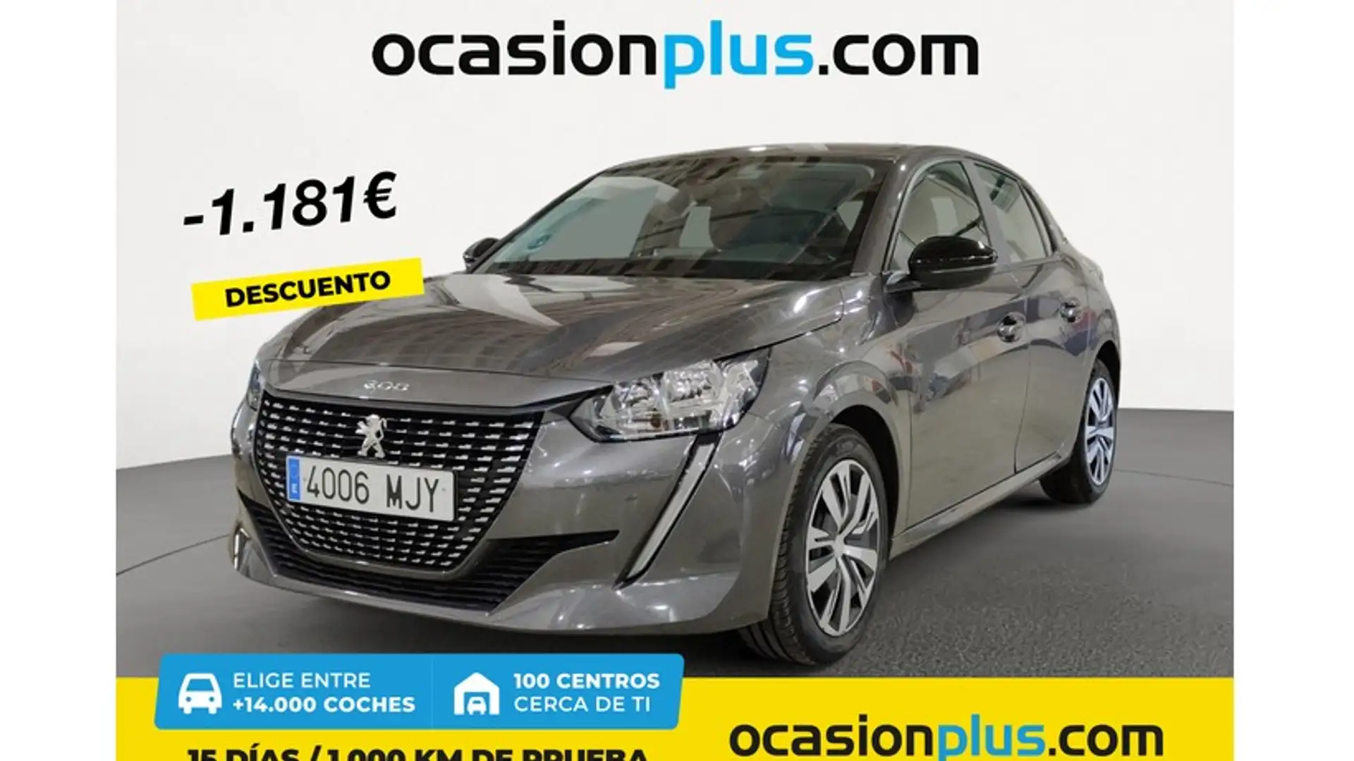 Peugeot 208 1.2 Puretech S&S Active Pack 100 Gris - 1