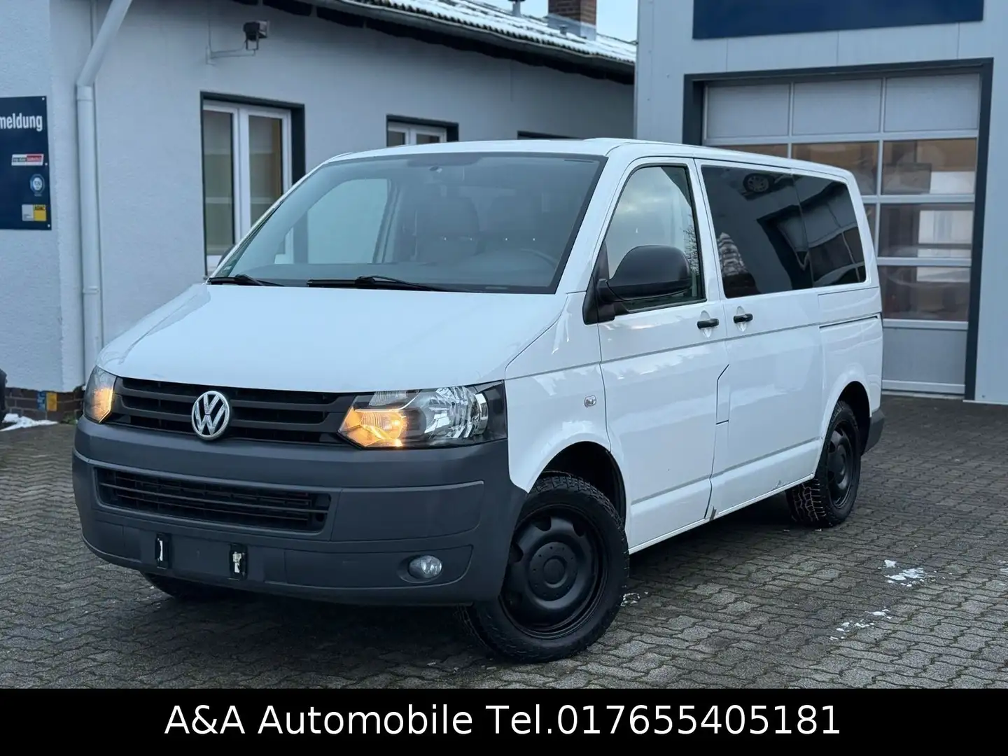 Volkswagen T5 Transporter 2.0 4Motion 9Sitze TÜV Neu Allrad Weiß - 1