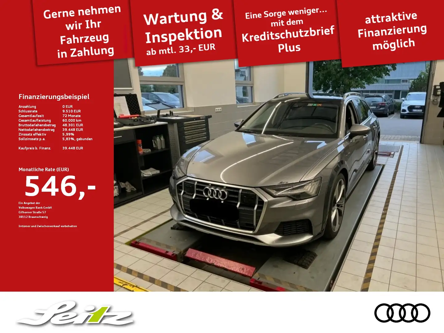 Audi A6 allroad 55 TDI quattro *AHK*PANO*MATRIX*B&O* Gris - 1