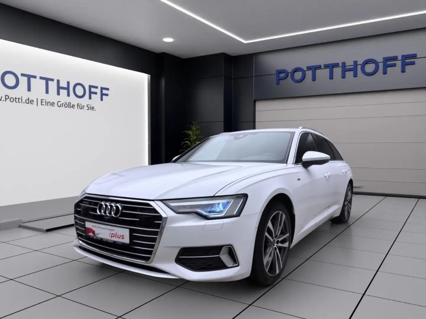 Audi A6 Avant 50 TFSIe Q SPORT AHK NAVI+ MATRIX SITZHZG Blanc - 1