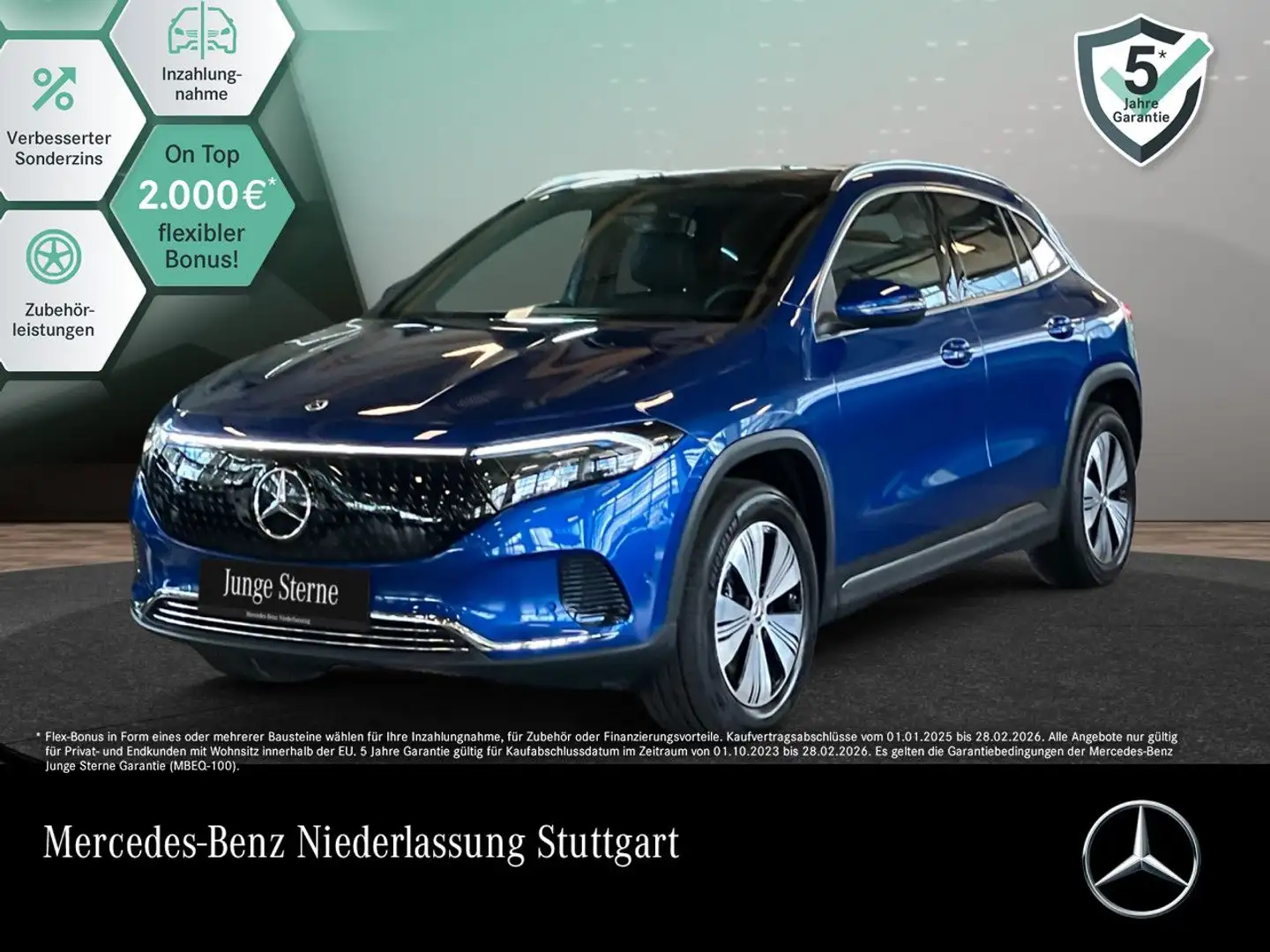 Mercedes-Benz EQA 300 4M PROG+ADVANCED+PANO+KAMERA+SPUR Blau - 1