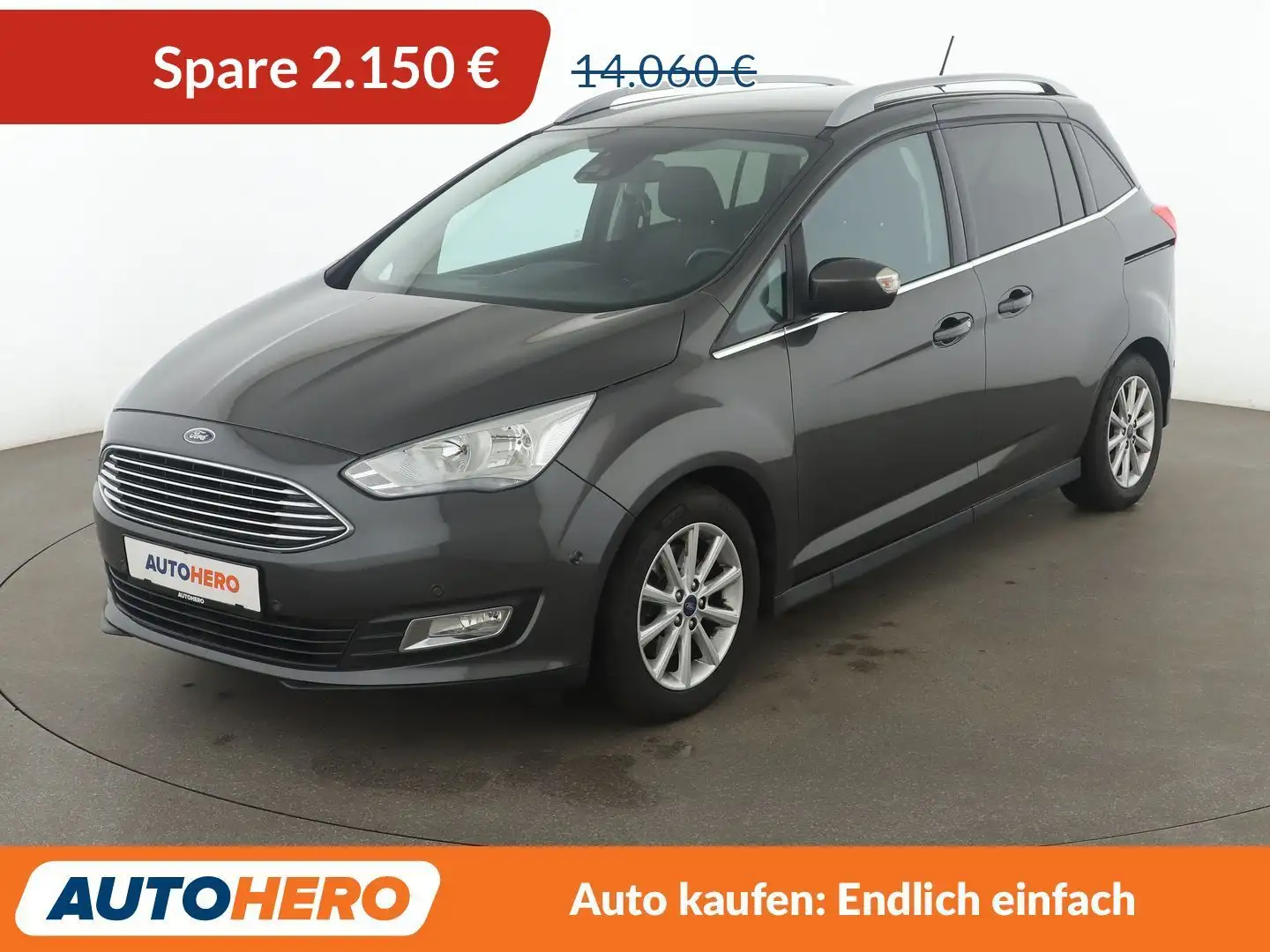 Ford Grand C-Max 1.0 EcoBoost Titanium*7-SITZER*NAVI*PDC*SHZ* Gris - 1