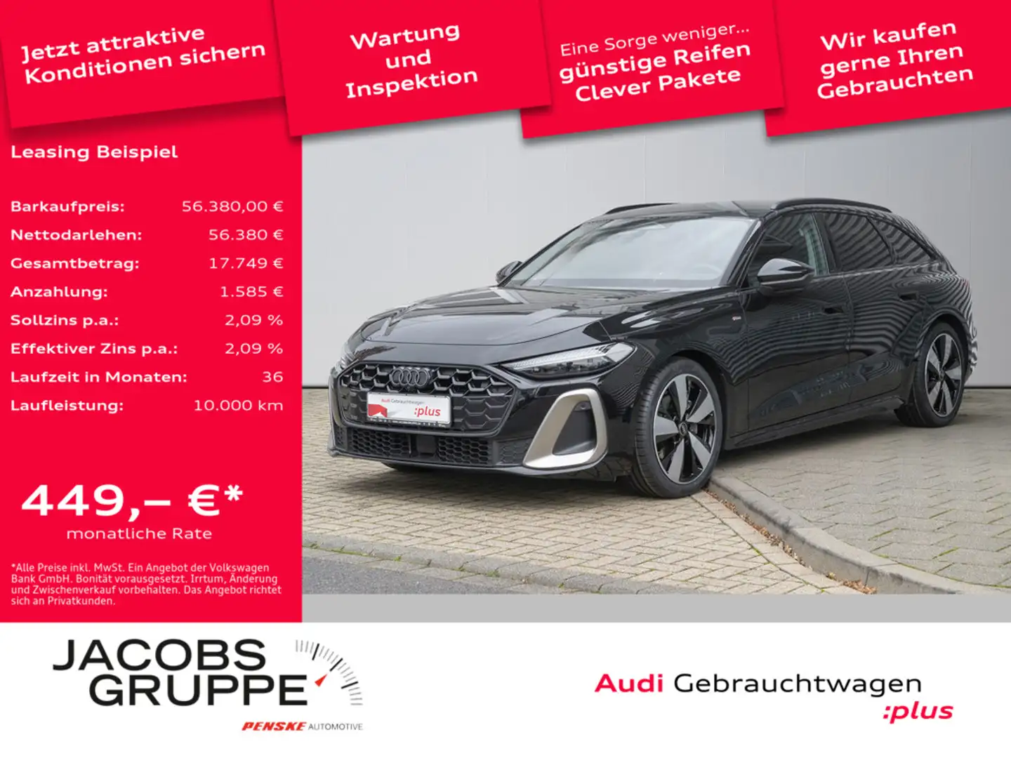 Audi A5 Avant TFSI quattro S line ACC*B&O*Matrix*AHK*360°K Schwarz - 1