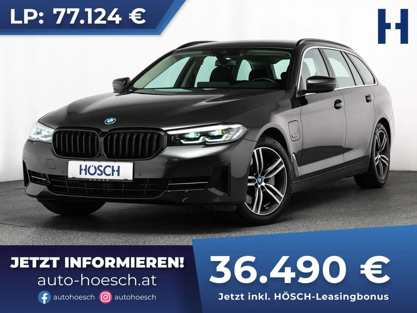 BMW 530 e xDrive Touring 18" AHK LIVE PROF HIFI Grijs - 1