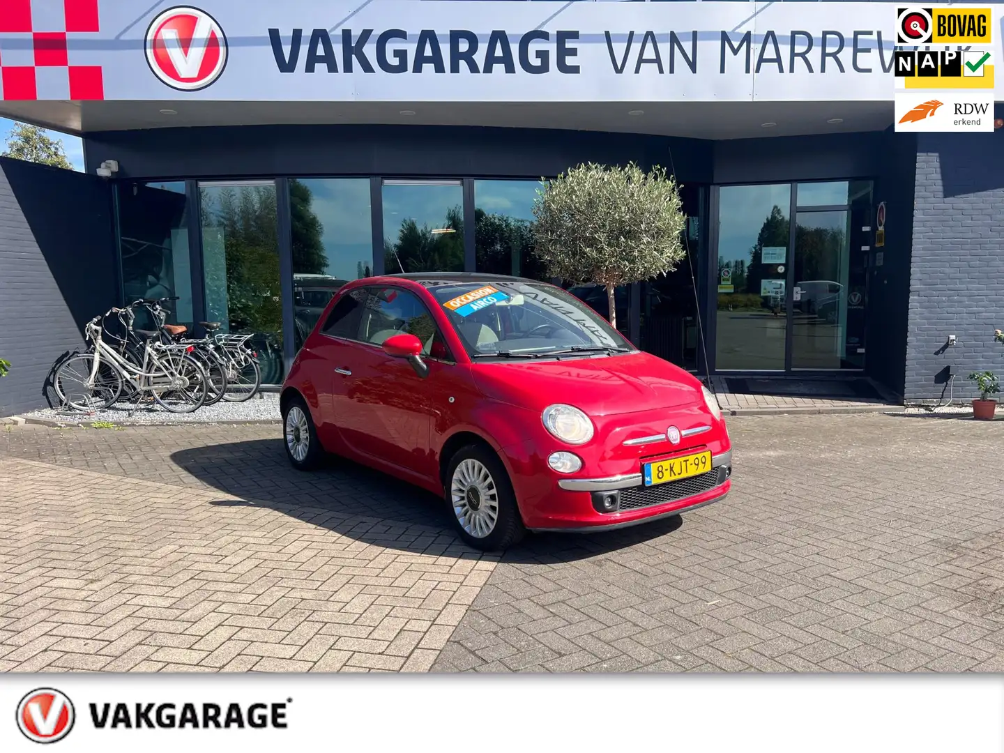 Fiat 500 1.2 Bicolore Rood - 1