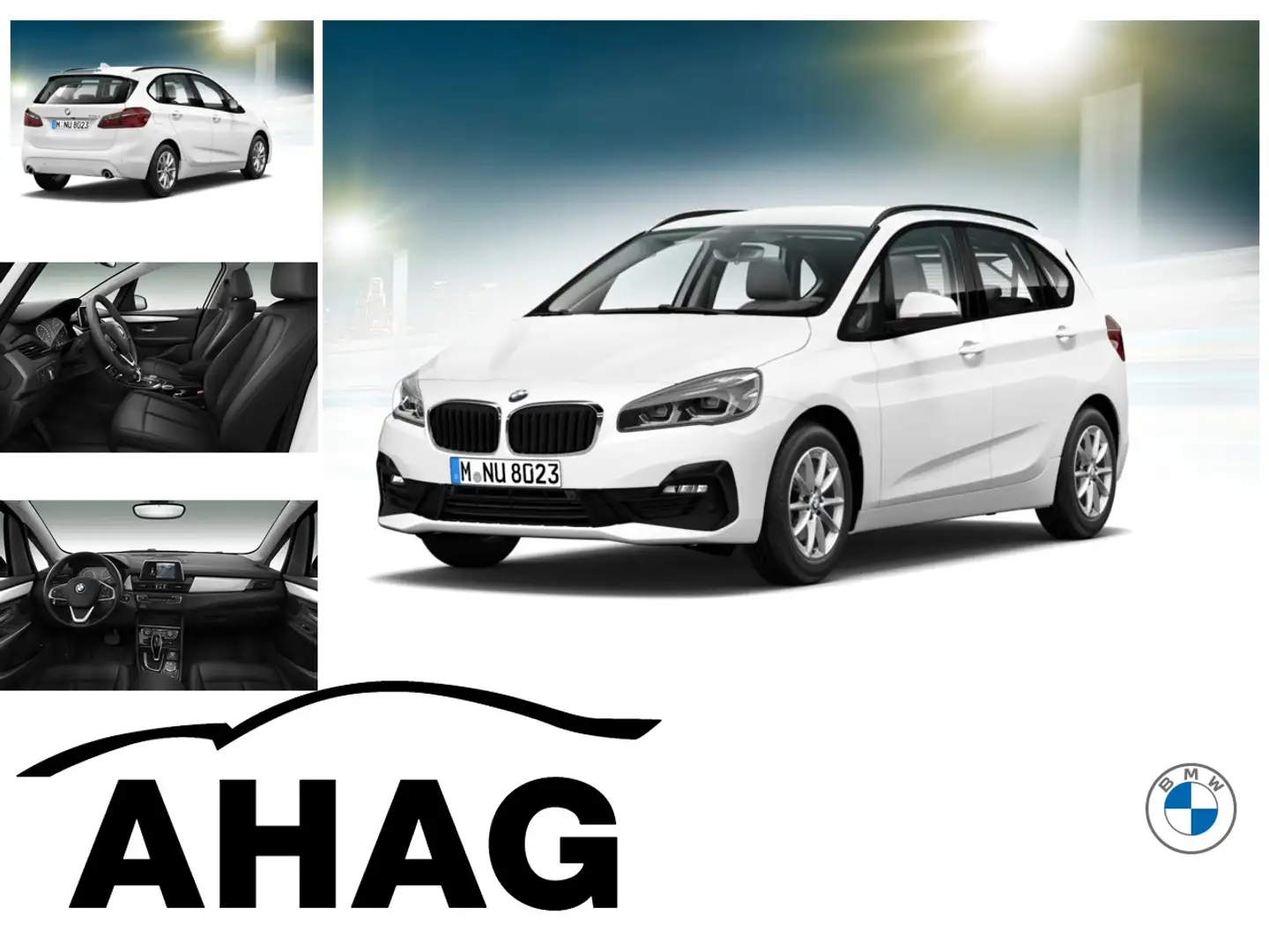 BMW 218 d Active Tourer Advantage Aut. Klimaaut. PDC Wit - 1