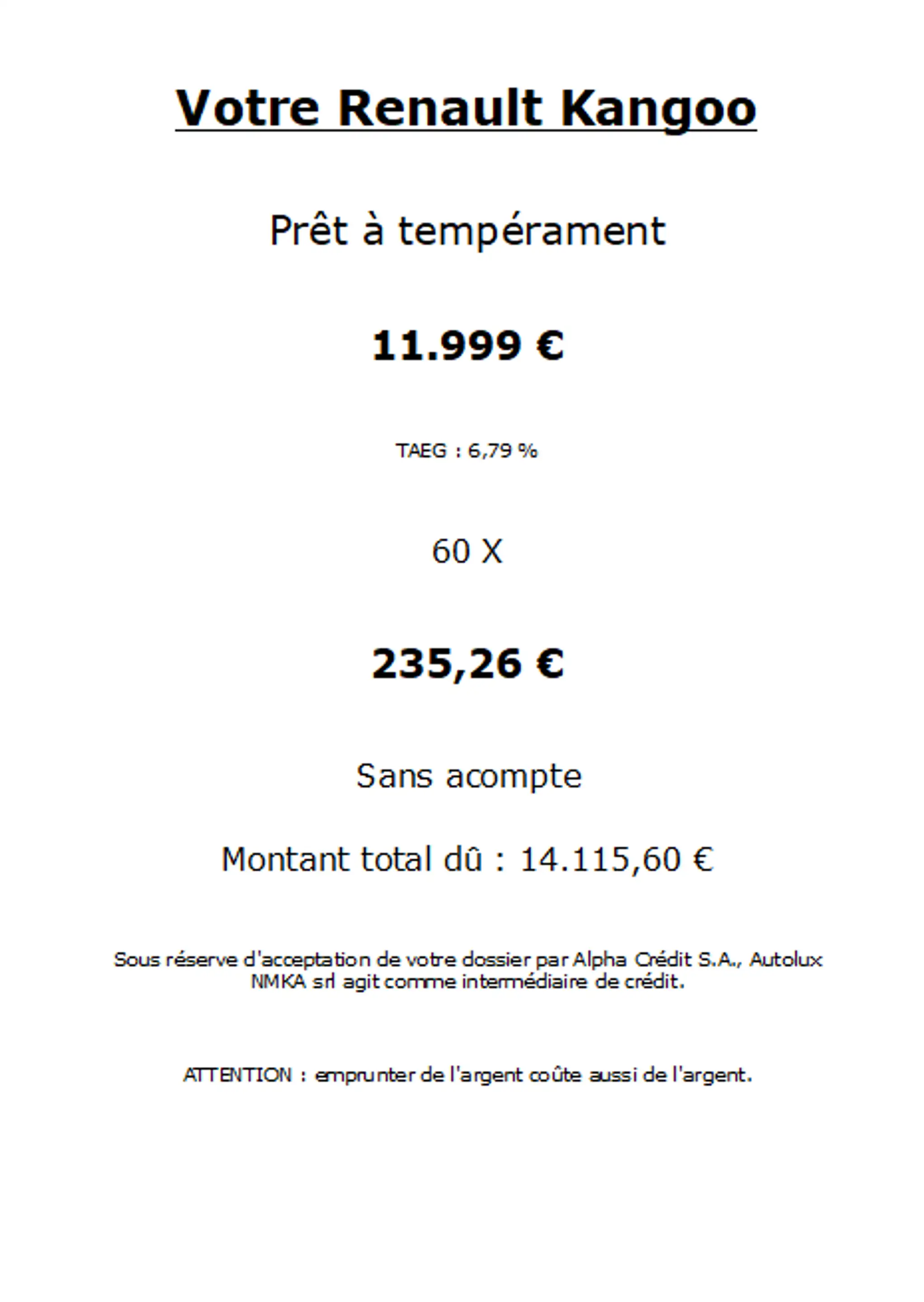 Renault Kangoo 1.5 Blue dCi - utilitaire - 9.916,53 € HTVA (vu21) — photo 14