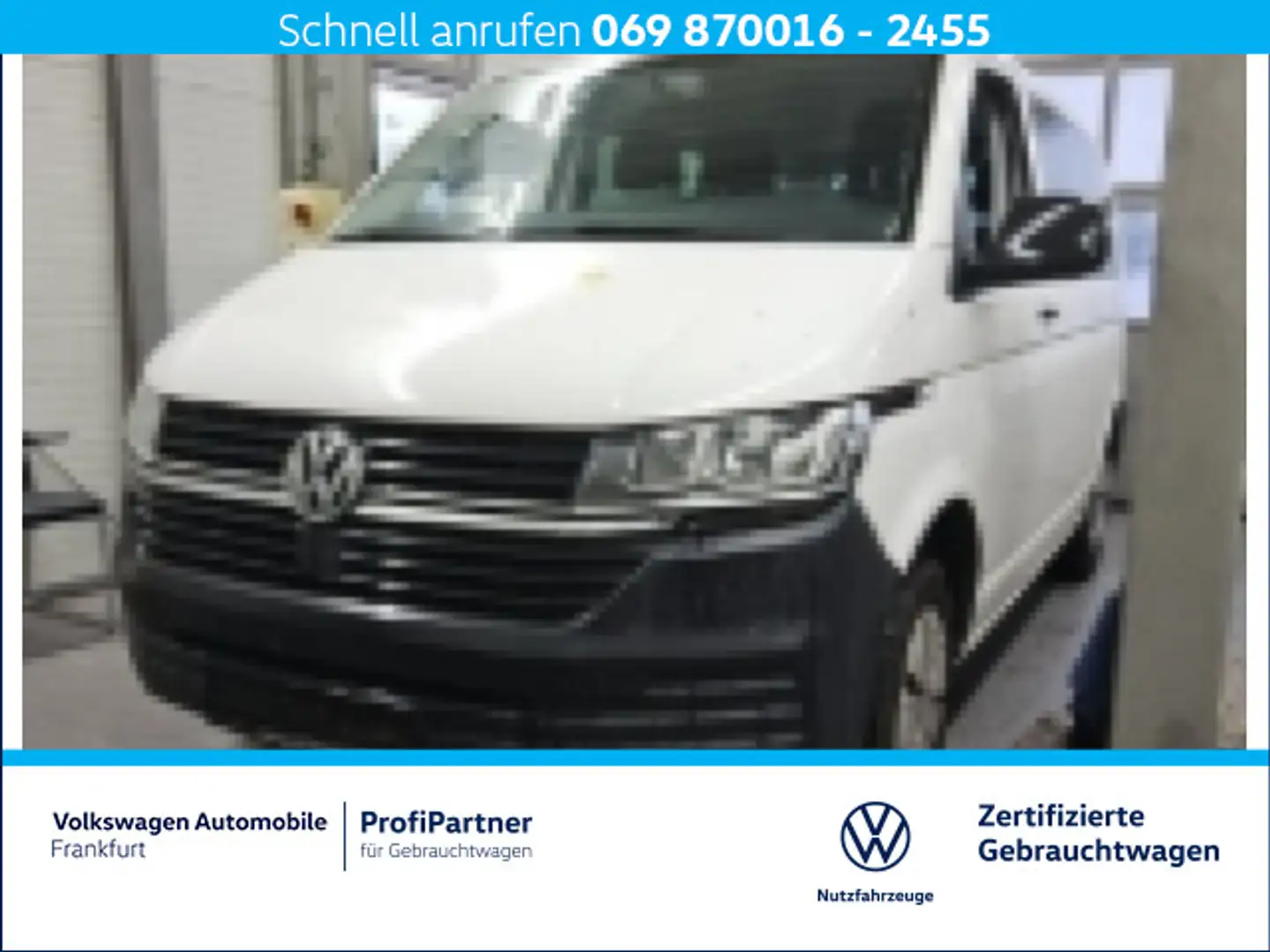 Volkswagen T6.1 Transporter 2.0 TDI EcoProfi Navi Klima DAB Weiß - 1