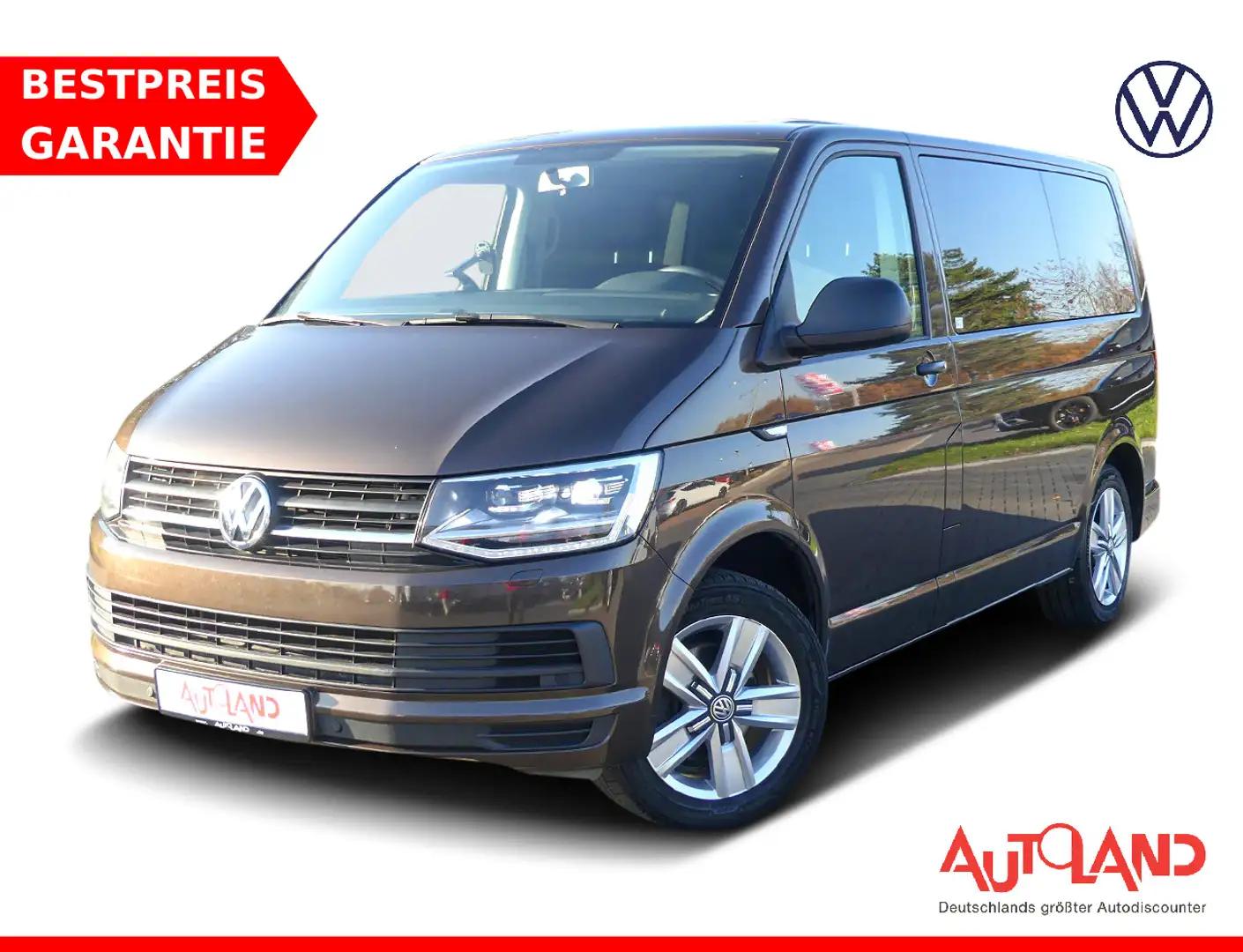 Volkswagen T6 Multivan T6 2.0 TDI Multivan LED Tempomat AHK Klima PDC Brun - 1