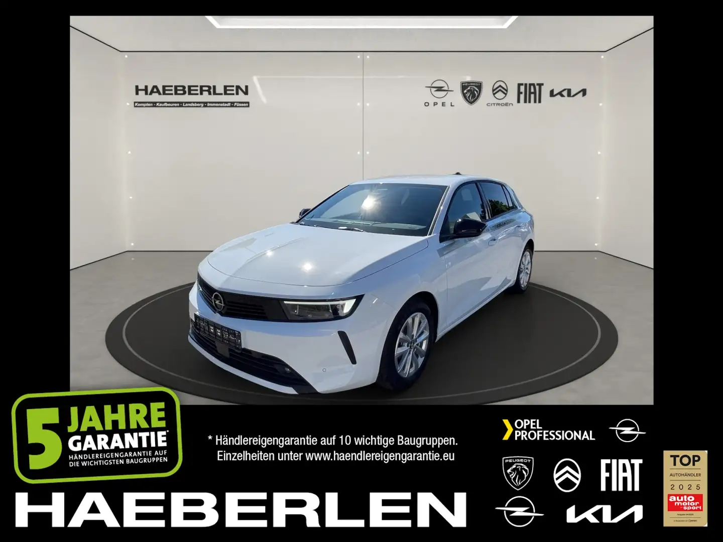 Opel Astra L 1.2 Turbo Edition *1.Hand+wenig KM* Weiß - 1