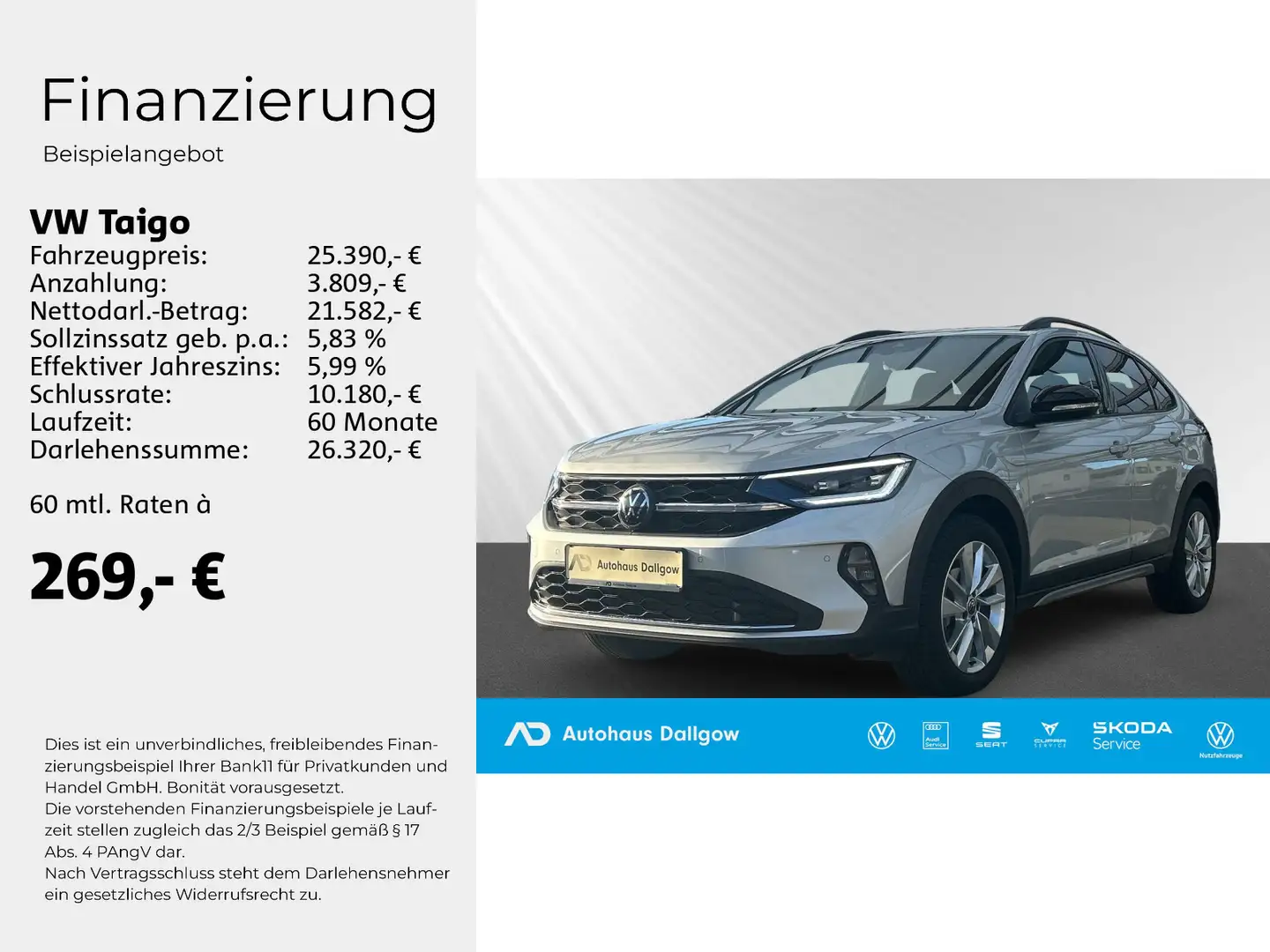 Volkswagen Taigo "Move" 1.5 TSI DSG IQ-Light+RFK+Klima+SHZ+ Silber - 2