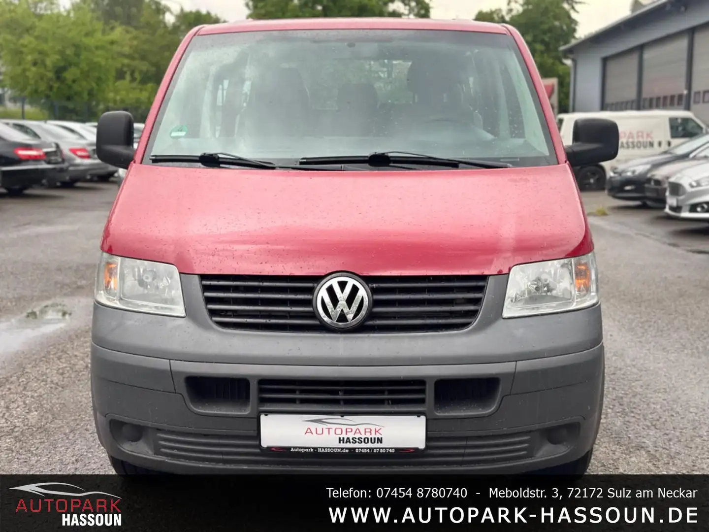 Volkswagen T5 Transporter T5 Kombi TÜV 07/26 AHK Klima 8-Sitz. Rot - 2