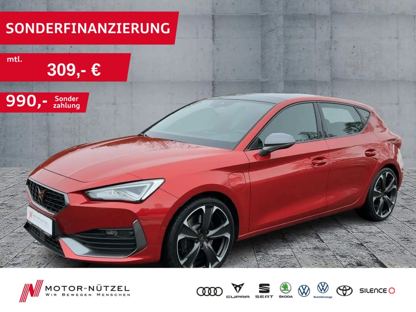 CUPRA Leon VZ 1.4 e-Hybrid Voll-LED+NAVI+PANO+ACC+DCC Rouge - 1