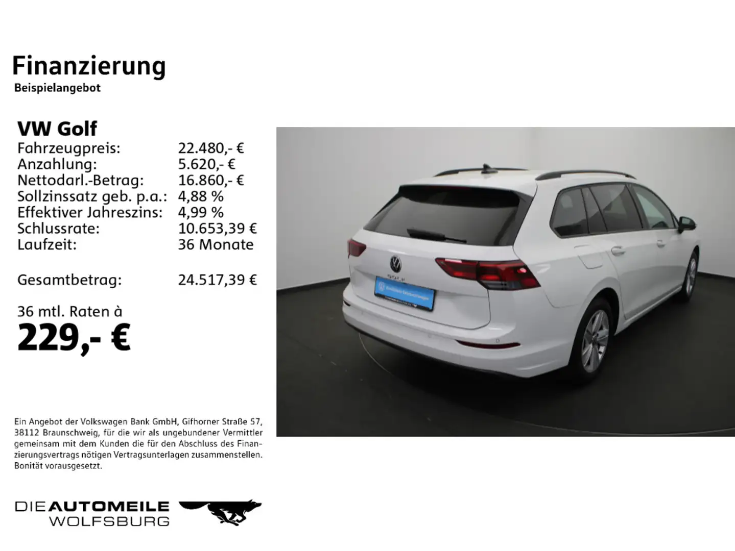Volkswagen Golf Variant Golf 8 VIII Variant 1.5 TSI Life LED+/Stand/ACC/ Weiß - 2