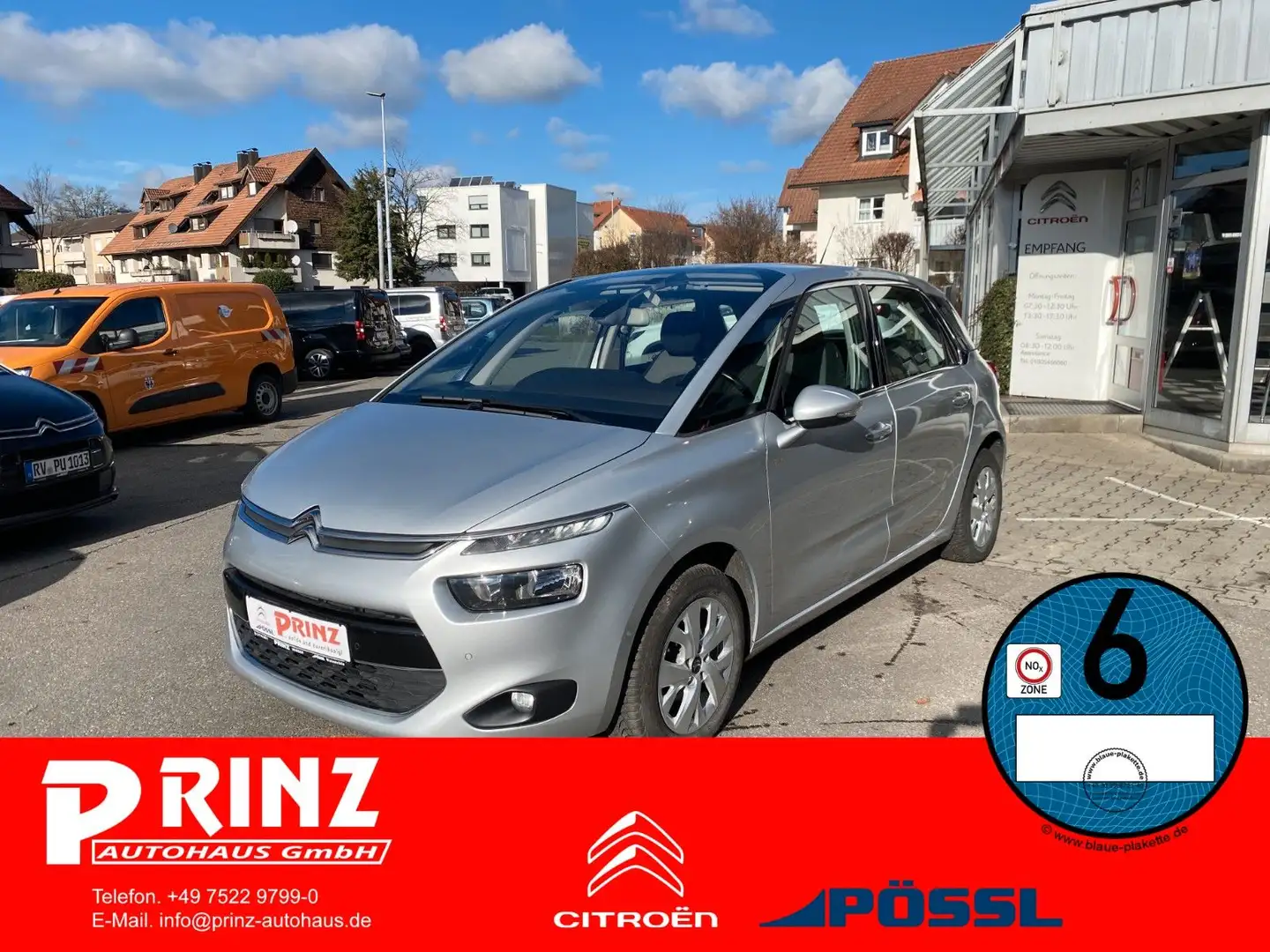 Citroen C4 Picasso Selection 130 PS *AHK*Navi*Sitzhzg. Silber - 1