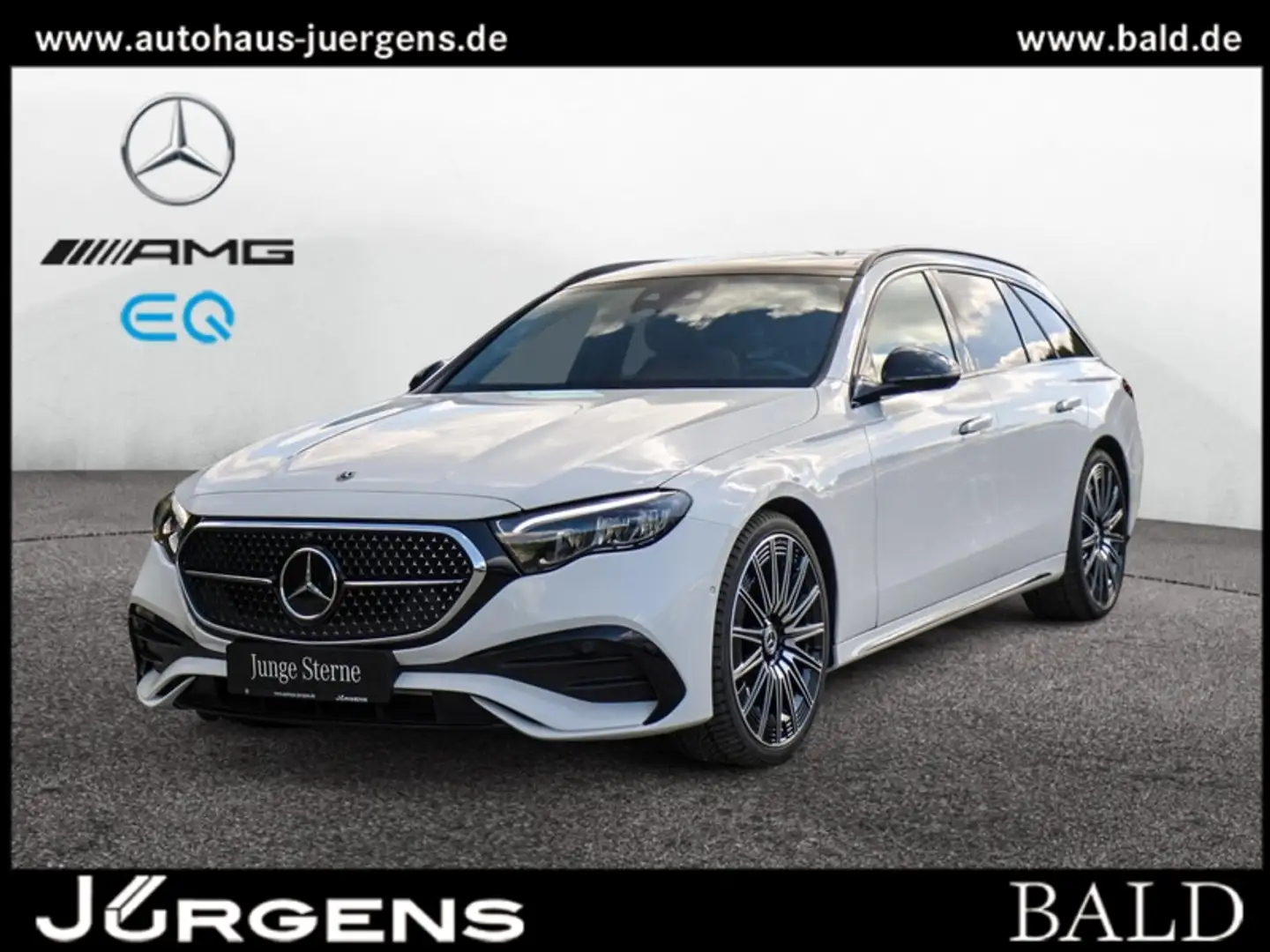 Mercedes-Benz E 220 d T AMG-Sport/Pano/AHK/Night/360/Distr/21" Weiß - 2